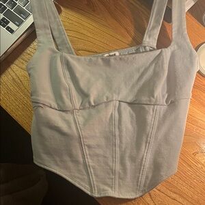 Garage Light Gray Crop Top